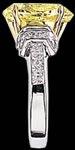 yellow diamond in modern original setting