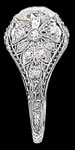 art deco diamond ring setting