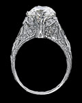 art deco diamond ring setting