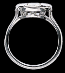Golconda oval diamond in original setting